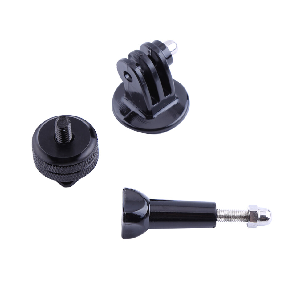 1/4" Hot Shoe Tripod Adapter Set For Gopro Hero 2/3/3+/4 Black 643505066197