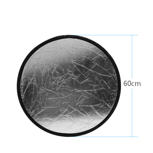 Portable 23.6" 60cm 2-in-1 Gold/Silver Light Reflector Board 2