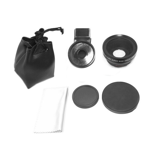 Universal Phone Camera Lens 37mm 0.45X Macro Wide-angle with Clip 2