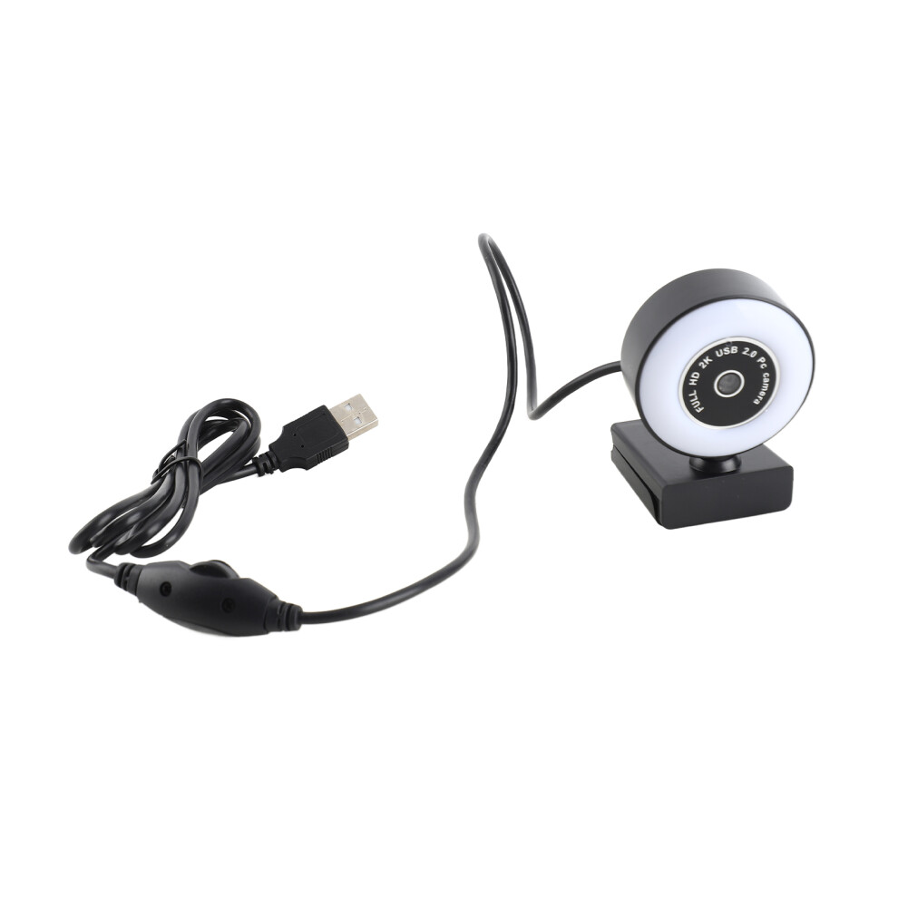 1080P Webcam Adjustable With Noise-Reducing Mic Light 643505131505