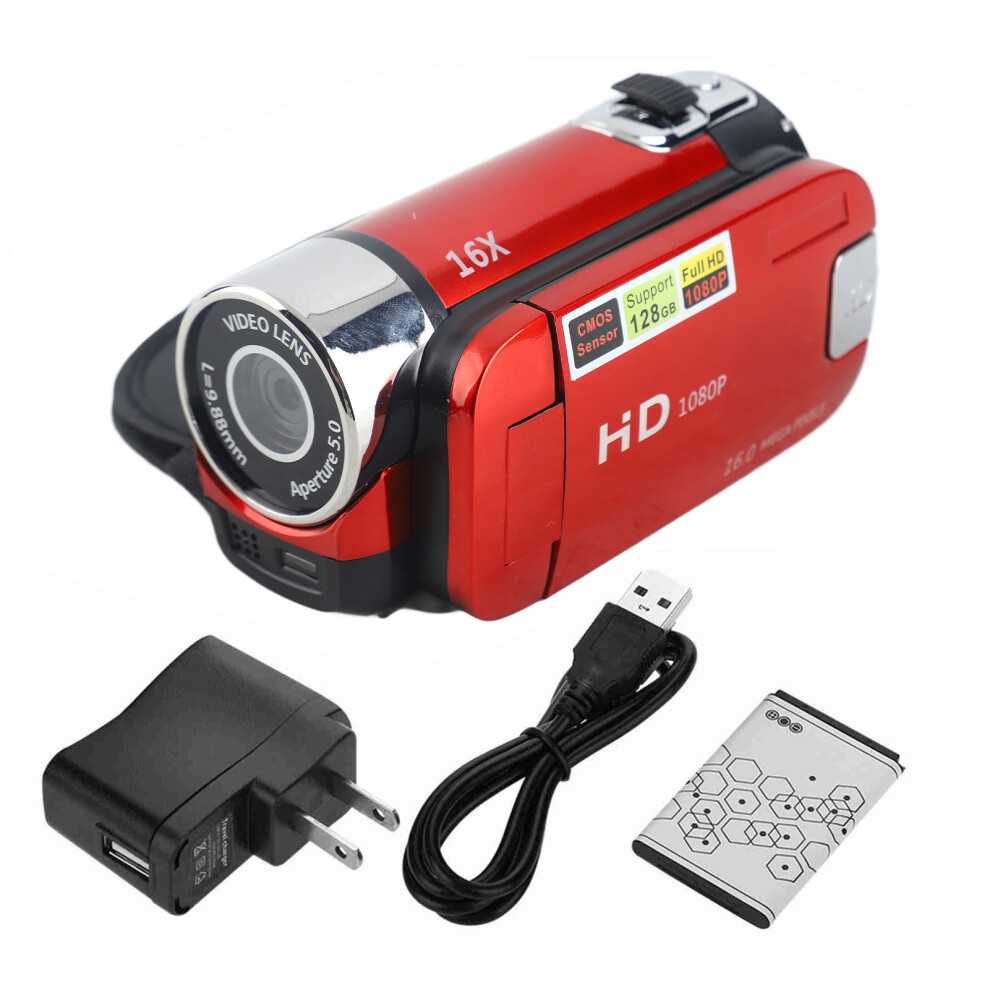 Full Hd 16X Digital Camcorder Video Dv Camera Red 643505160109