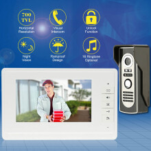 7" Wired Video Door Phone with Monitor Camera Unlock Night View