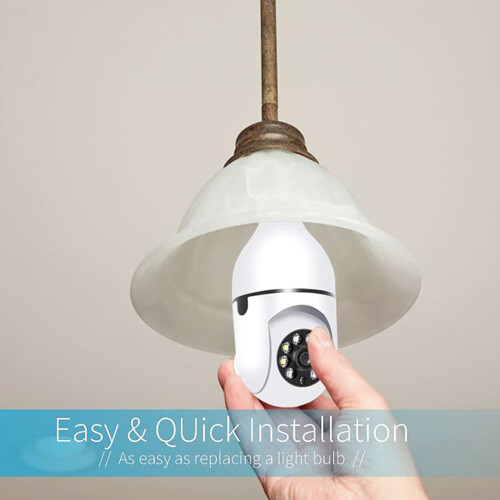 WiFi 360 Panoramic Bulb Camera 1080P Night Vision Two Way Audio 2