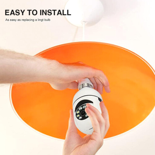 WiFi 360 Panoramic Bulb Camera 1080P Night Vision Two Way Audio 1