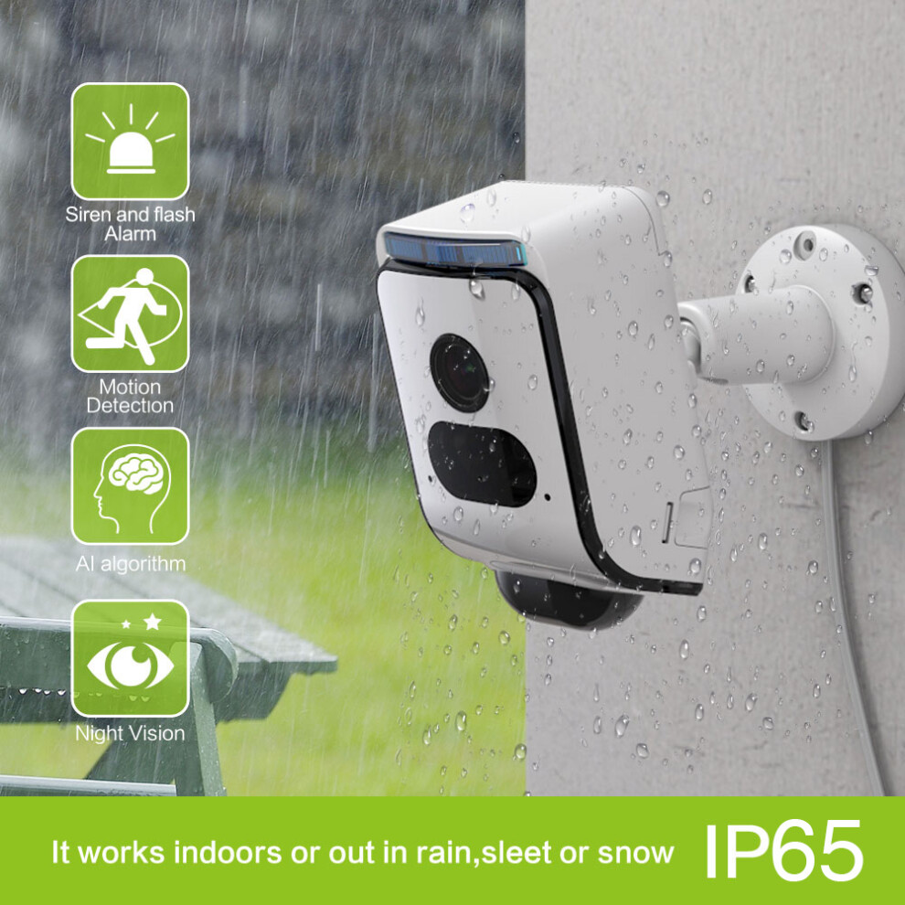 1080P Outdoor Spot Camera 2Mp Wifi Siren Night Vision Pir Motion 643505134063