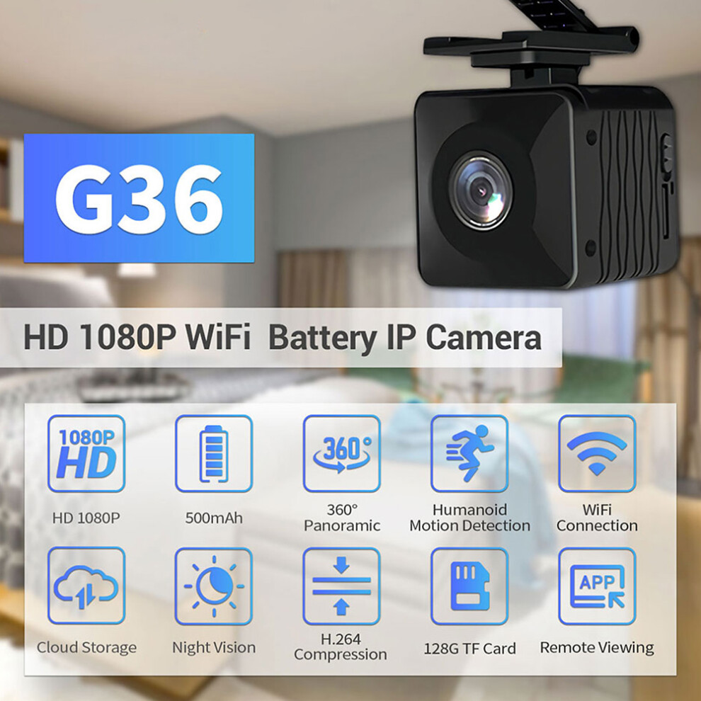 Mini Wifi Camera 1080P Wireless Ip 360 Panoramic Ir Night Vision 643505134209