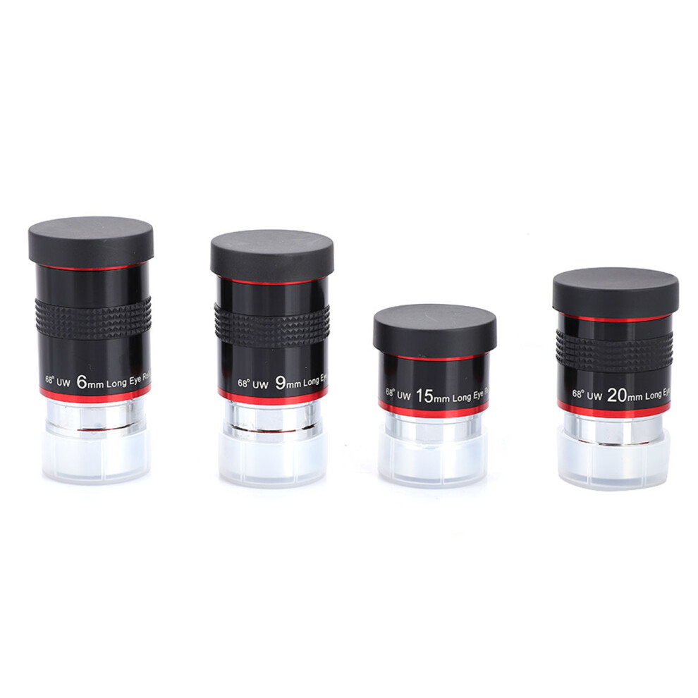 1.25" 68 Ultra Wide Angle Fmc Eyepiece 6+9+15+20Mm Astro Telescope 643505050882