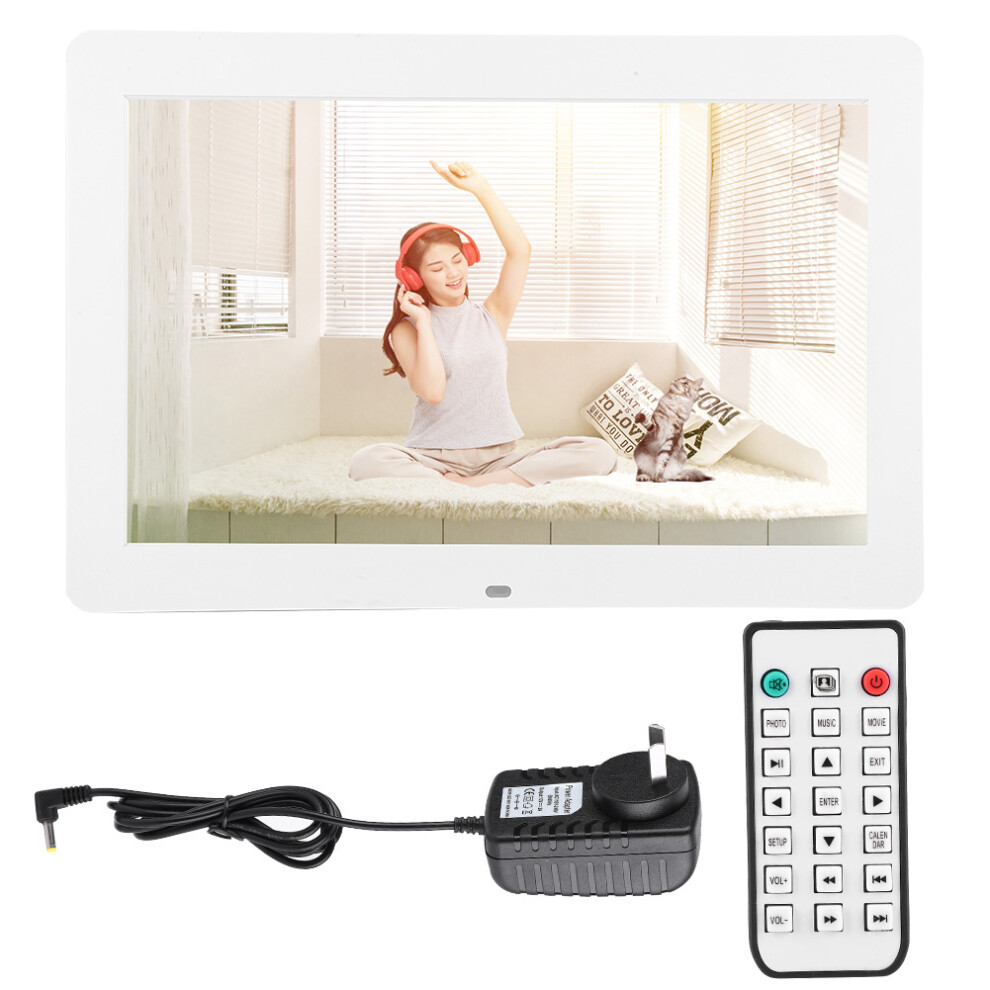 14 Inch Hd 1080P Digital Photo Frame Led With Remote (White) White 643505155488