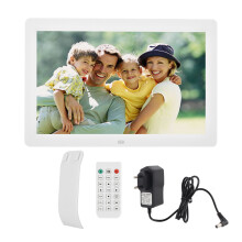 12Inch HD Digital Photo Frame Alarm Clock Movie Player Remote
