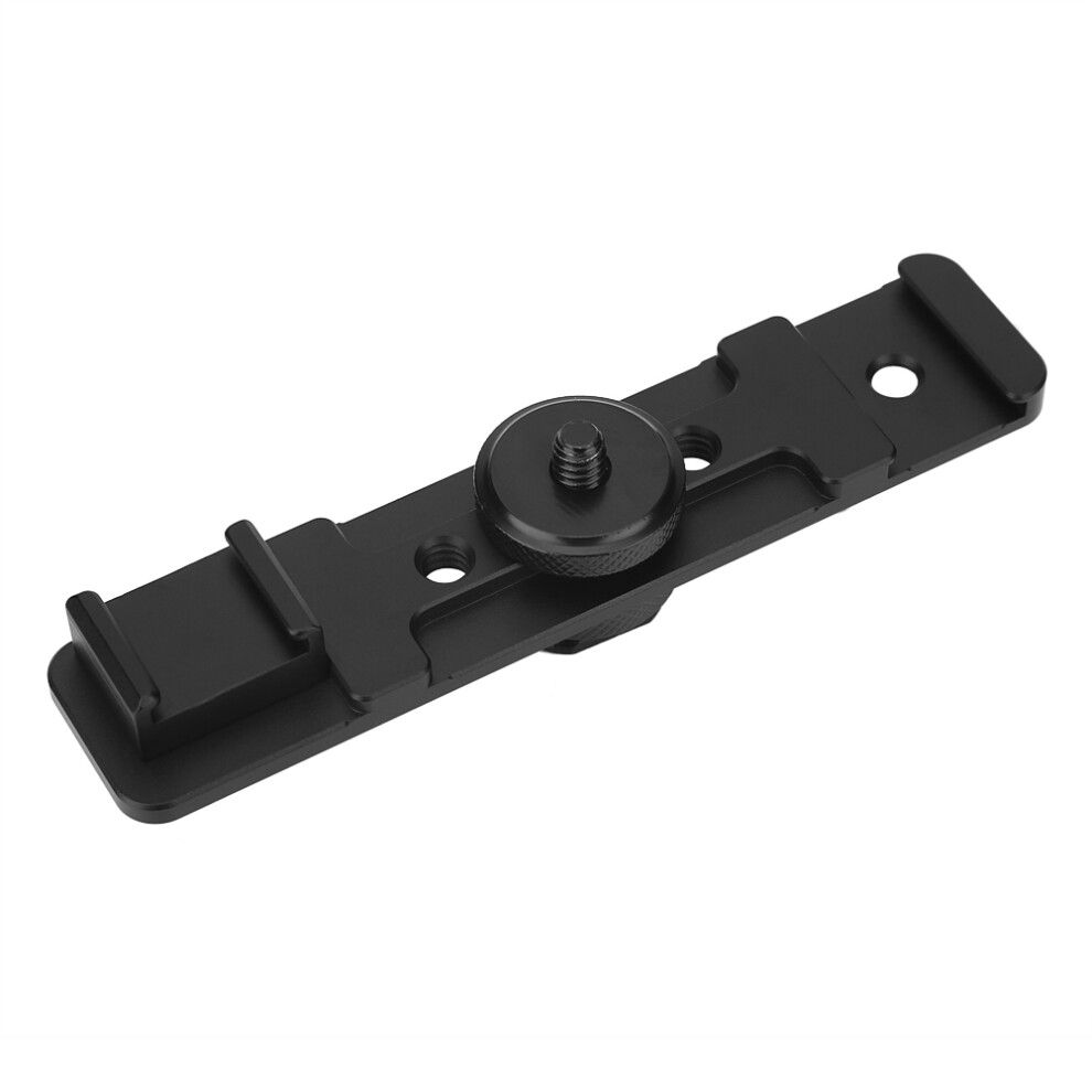 Camera Dual Hot Shoe Extension Bar Mount Bracket For Fill Mic Light 643505054583