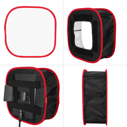 Collapsible LED Video Light Diffusion Softbox Kit 1