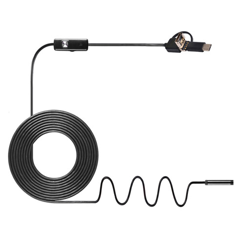 3-in-1 Industrial Endoscope 6 LEDs IP67 Waterproof USB-C Android/PC 1