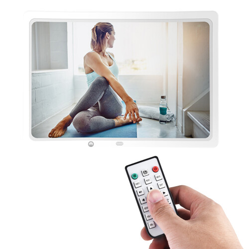 15.4" HD Motion Detection Digital Photo Frame with Remote (White) 2