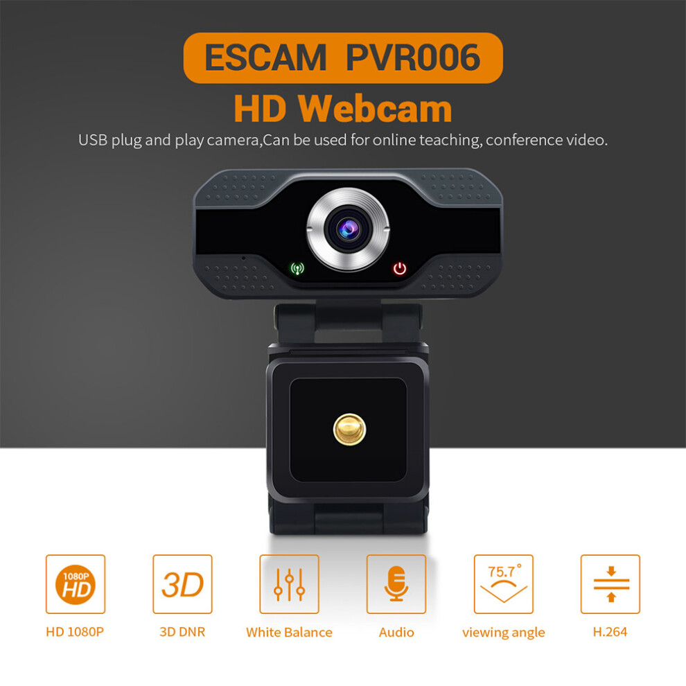 1080P Webcam Usb With Mic For Pc Streaming Gaming 643505149203