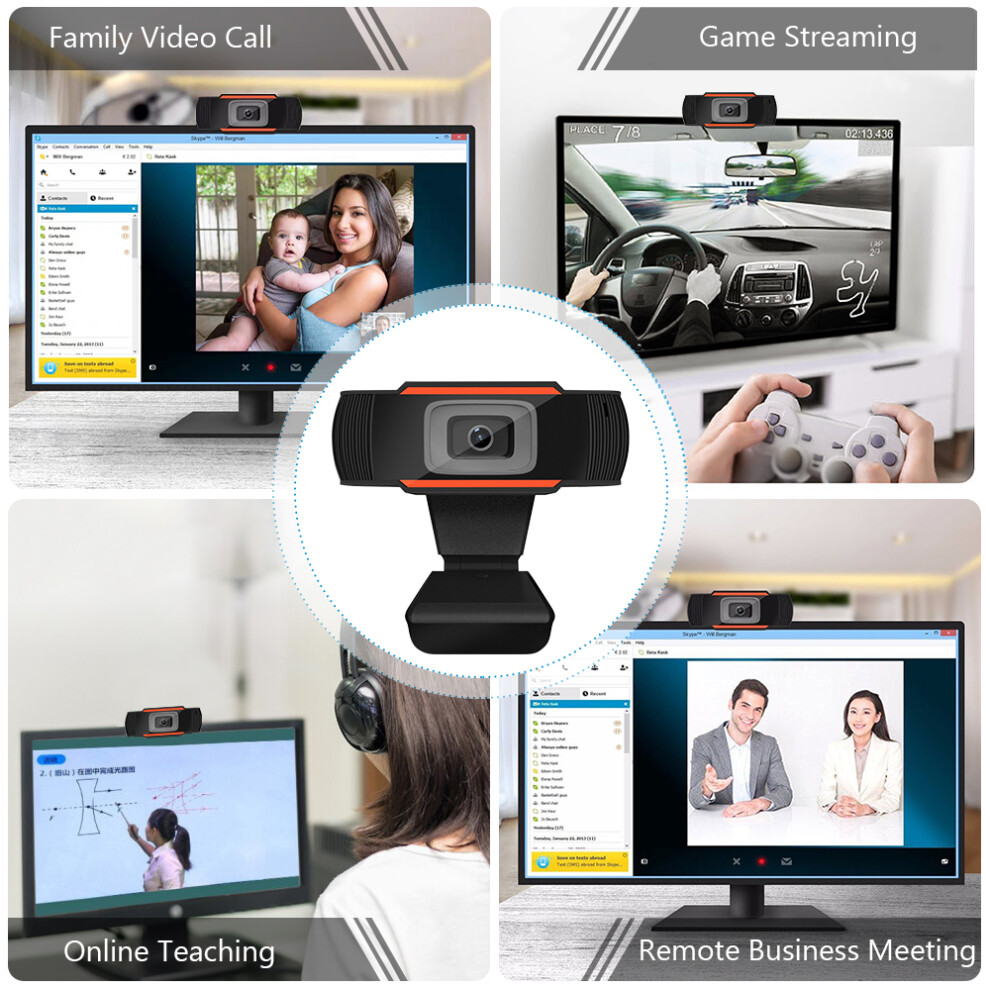 720P Usb Webcam With Mic For Streaming, Teaching, Calling, Gaming 643505149210