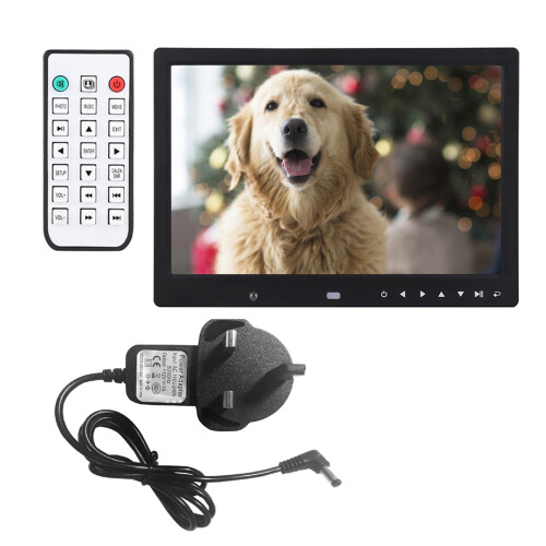 12" HD Digital Photo Frame with Motion Detection & Remote (Black)