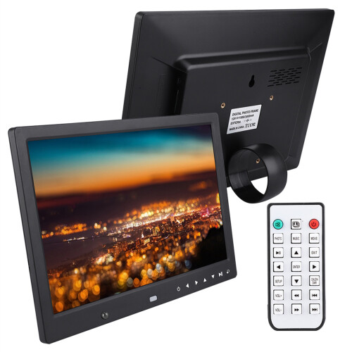 12" HD Digital Photo Frame with Motion Detection & Remote (Black) 2