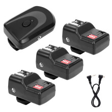 433MHz 16 Channel Wireless Flash Trigger Set 1 Tx 3 Rx 1 Sync Cable