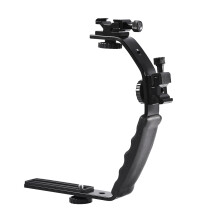 L-shaped Flash Bracket Holder Hot Shoe Mount for Flash