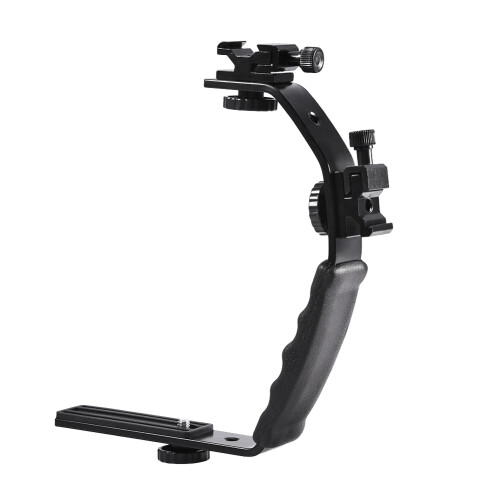L-shaped Flash Bracket Holder Hot Shoe Mount for Flash
