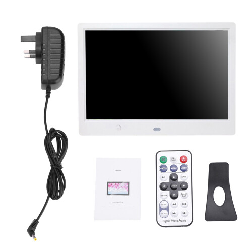 10" HD Digital Photo Frame with Motion Sensor (White)