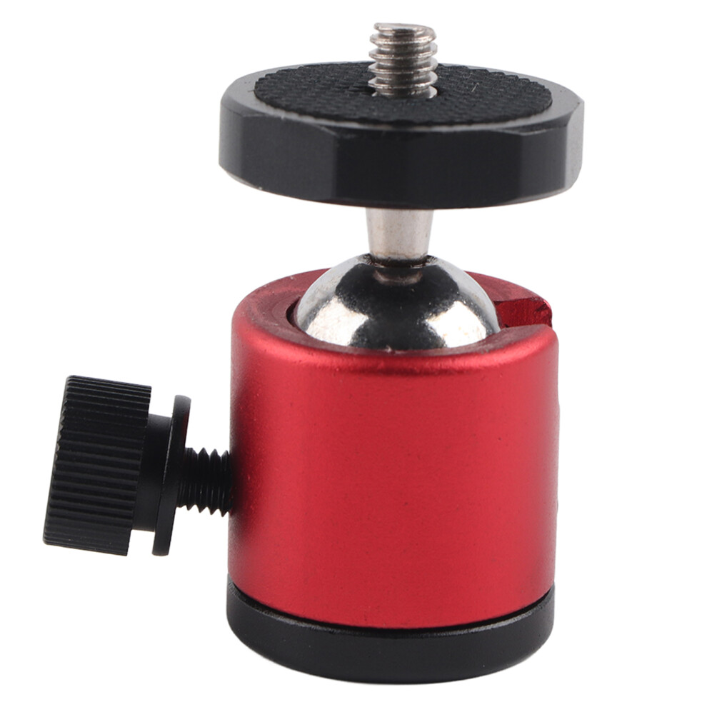 360 Swivel Ball Head 1/4" Screw Mount For Dslr Camera (Red) Red 643505058482