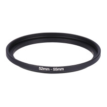 52-55mm Metal Step Up Ring Adapter Black 52-55