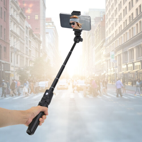 2-in-1 Selfie Stick Tripod with Remote for Android iOS 2