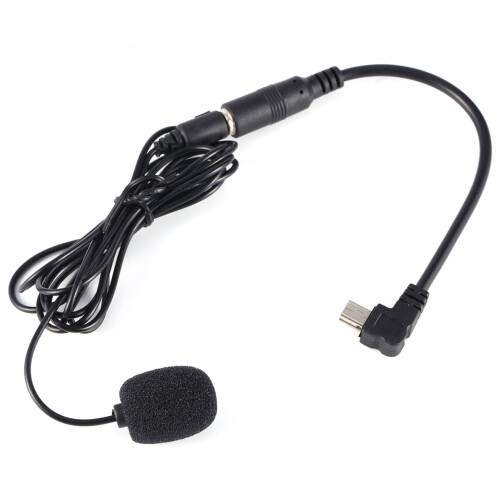 Black 3.5mm External Mic Clip On + Adapter Cable for GoPro 2
