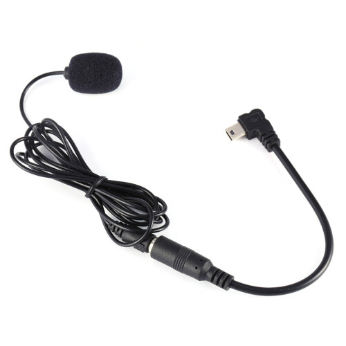 Black 3.5mm External Mic Clip On + Adapter Cable for GoPro 1