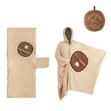 Wearable Cloak Sleeping Bag Lightweight Fleece Winter Camping Travel