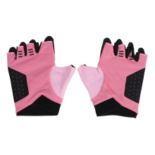 (Rose Red L) 2pcs Lightweight Cycling Gloves Non-Slip Road Yoga Rose L
