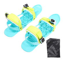 (L 39‑48 Size) Mini Ski Skates Nylon Adjustable Snow Skates Skiboard with Bag S 30-38