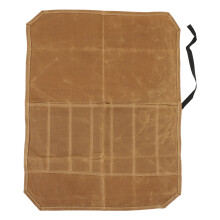 (Khaki) Chef Tool Roll Bag Water Resistant Canvas Fork Holder OD Green