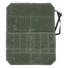 (OD Green) Chef Tool Roll Bag Water Resistant Canvas Fork Holder OD Green
