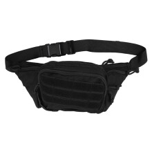 (Black) Adjustable Breathable Nylon Waist Bag for Running Hiking