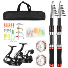Telescopic Fishing Rod and Reel Combo Kit Saltwater Freshwater