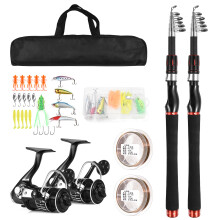 Telescopic Fishing Rod and Reel Combo Kit Saltwater Freshwater