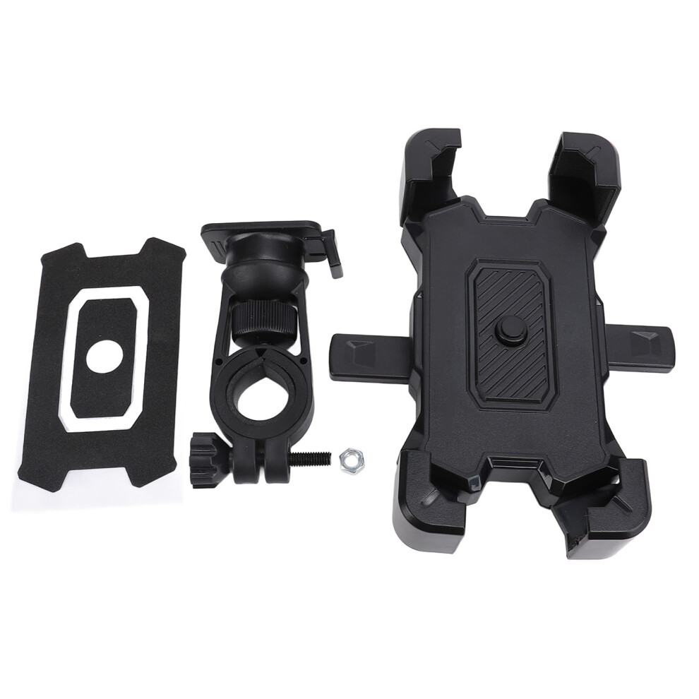 (Black) 360 Rotatable Phone Mount Aluminum Alloy Shock Absorbing Black 643505187298