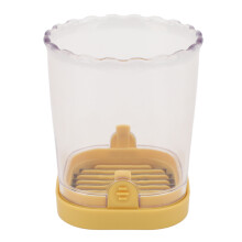(Yellow) Stainless Steel Slicing Cup Fruit Vegetable Cutter Blue
