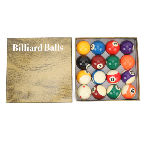 16Pcs Billiard Balls Set 2.25in Resin Pool Table Replacement
