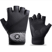 Breathable Fingerless Workout Gloves Full Palm Weightlifting Cycling