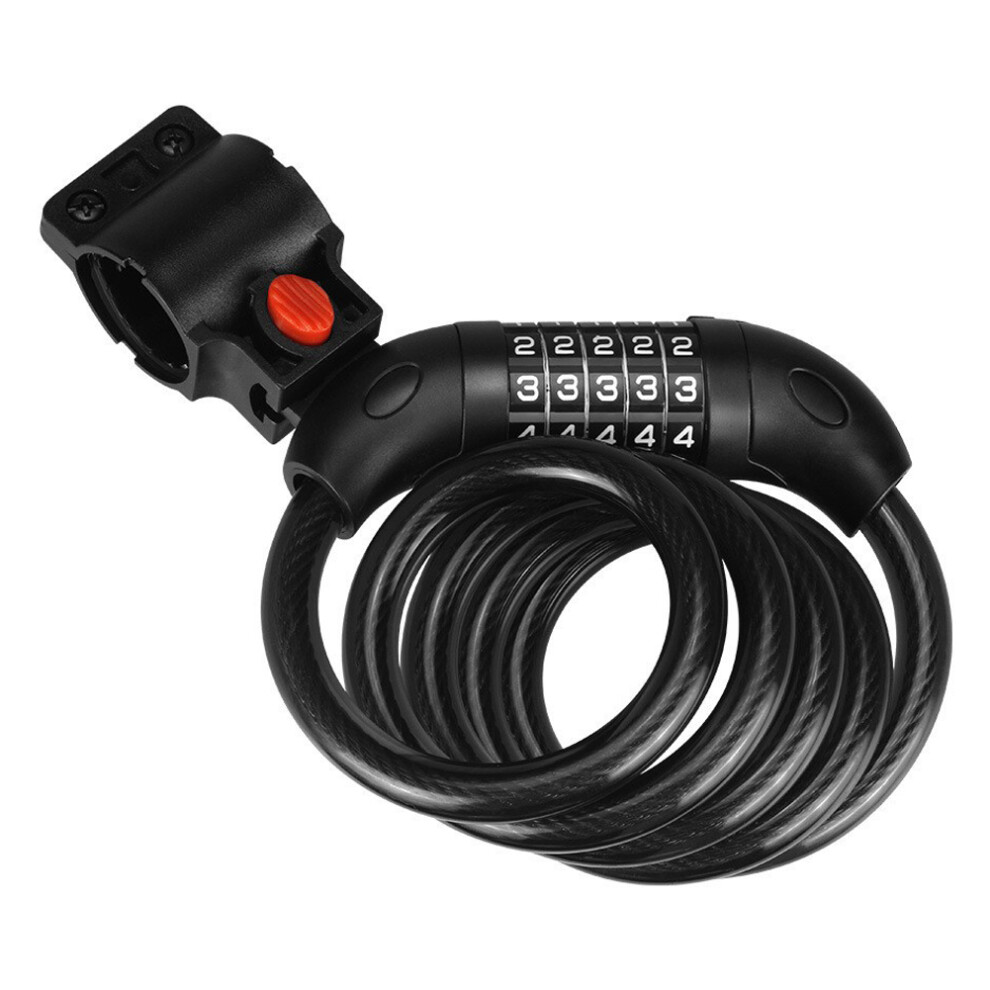 Bicycle Safety Lock 5-Digit Combination Steel Cable Anti-Theft Lock-image-OPC-PMK5YKP-NEW