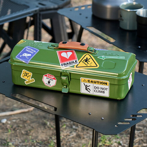 Portable Metal Tools Storage Box with Handle for Camping Picnic 2