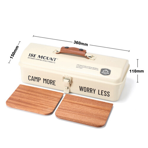 Portable Metal Tools Storage Box with Handle for Camping Picnic 2