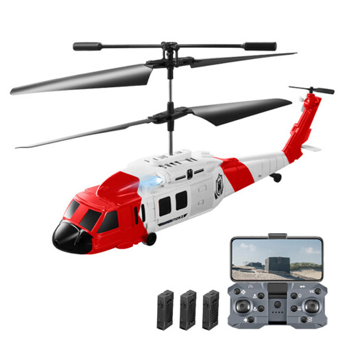 4K HD Dual Camera Gesture Drone Obstacle Avoidance 3 Batteries Red 1
