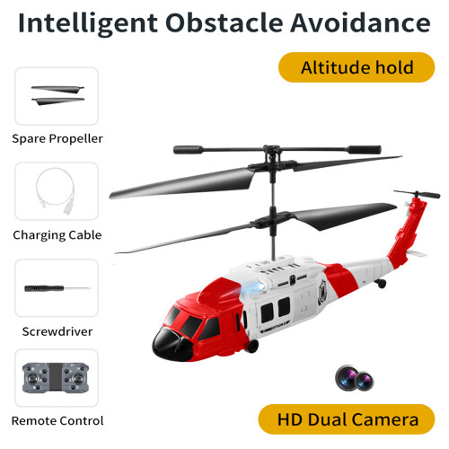 4K Dual Camera Gesture Drone Obstacle Avoidance 2 Batteries Red 2