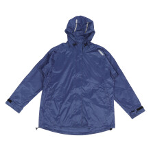 (Blue L) Men Waterproof Rain Jacket Hooded Reflective Running Cycling Hiking XL