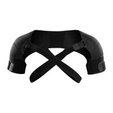 Double Shoulder Support Brace Adjustable Strap Black