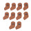 (Light Brown) 10PCS Waterproof PU Golf Head Covers Set Beige 1